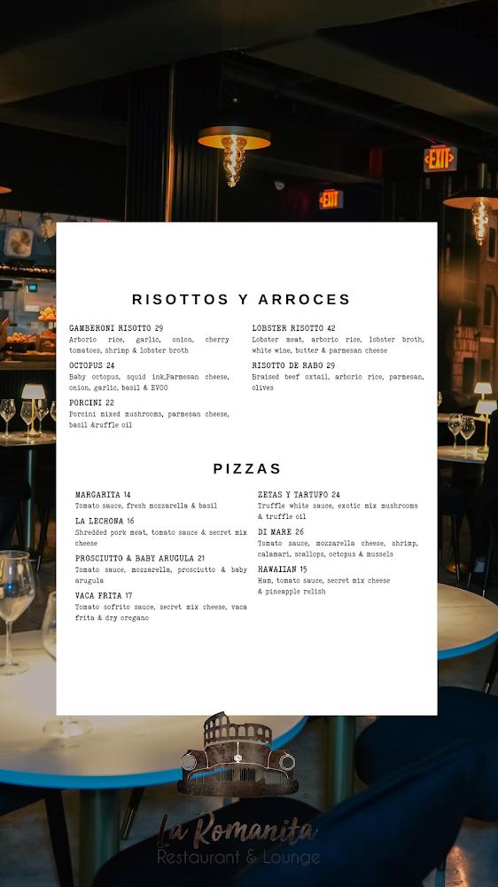 La Romanita Restaurant and Privato Lounge Menu image 4